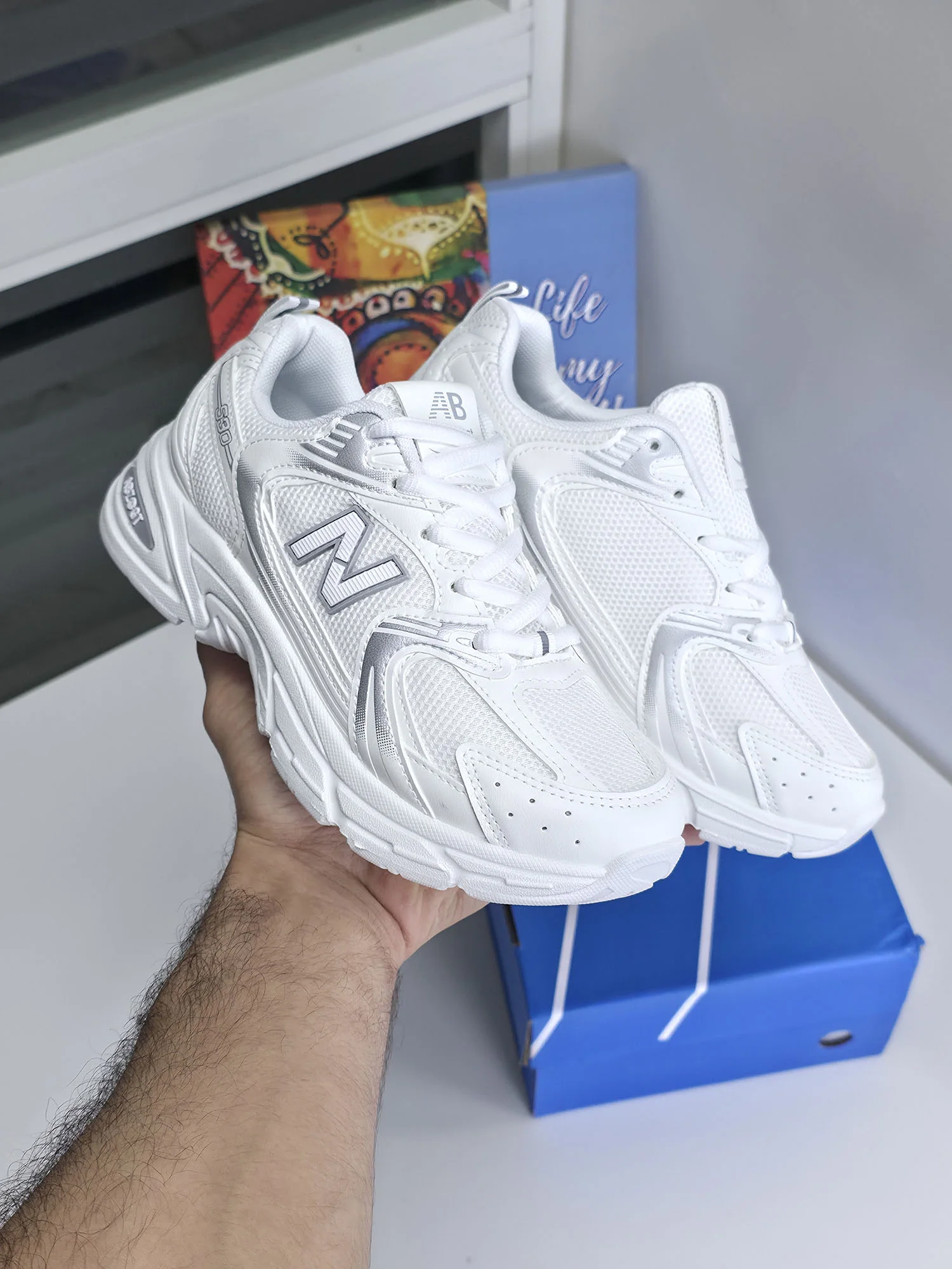 Baskets - Blanc/Gris - AB-530