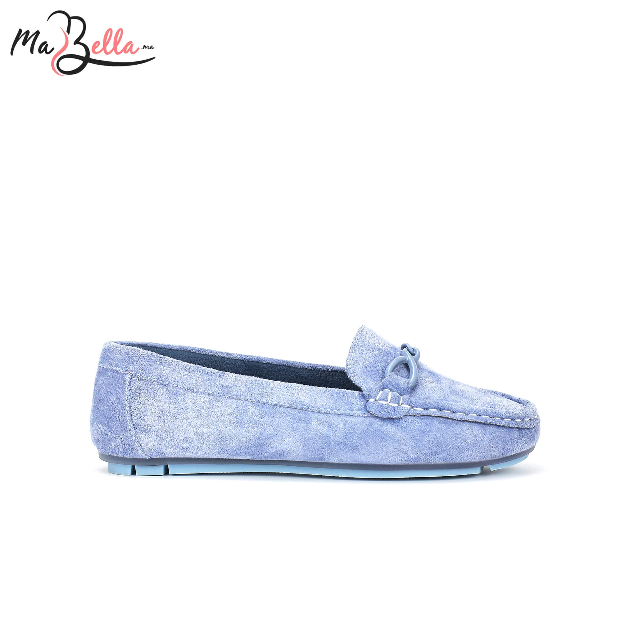 Mocassins pour Femmes - Ciel - Daim - A/9471