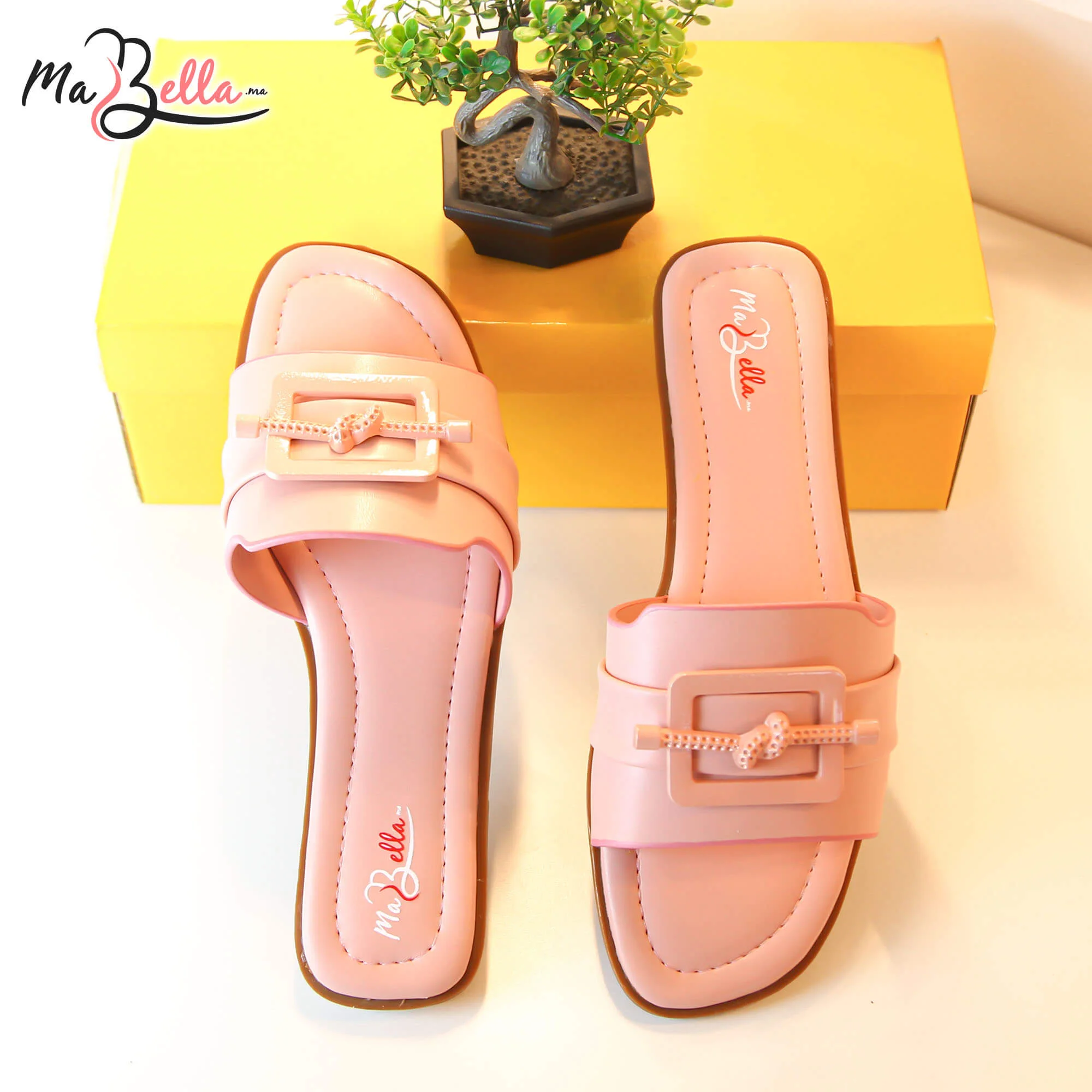 Sandale Plate - Rose - LA TRÉCE-2500