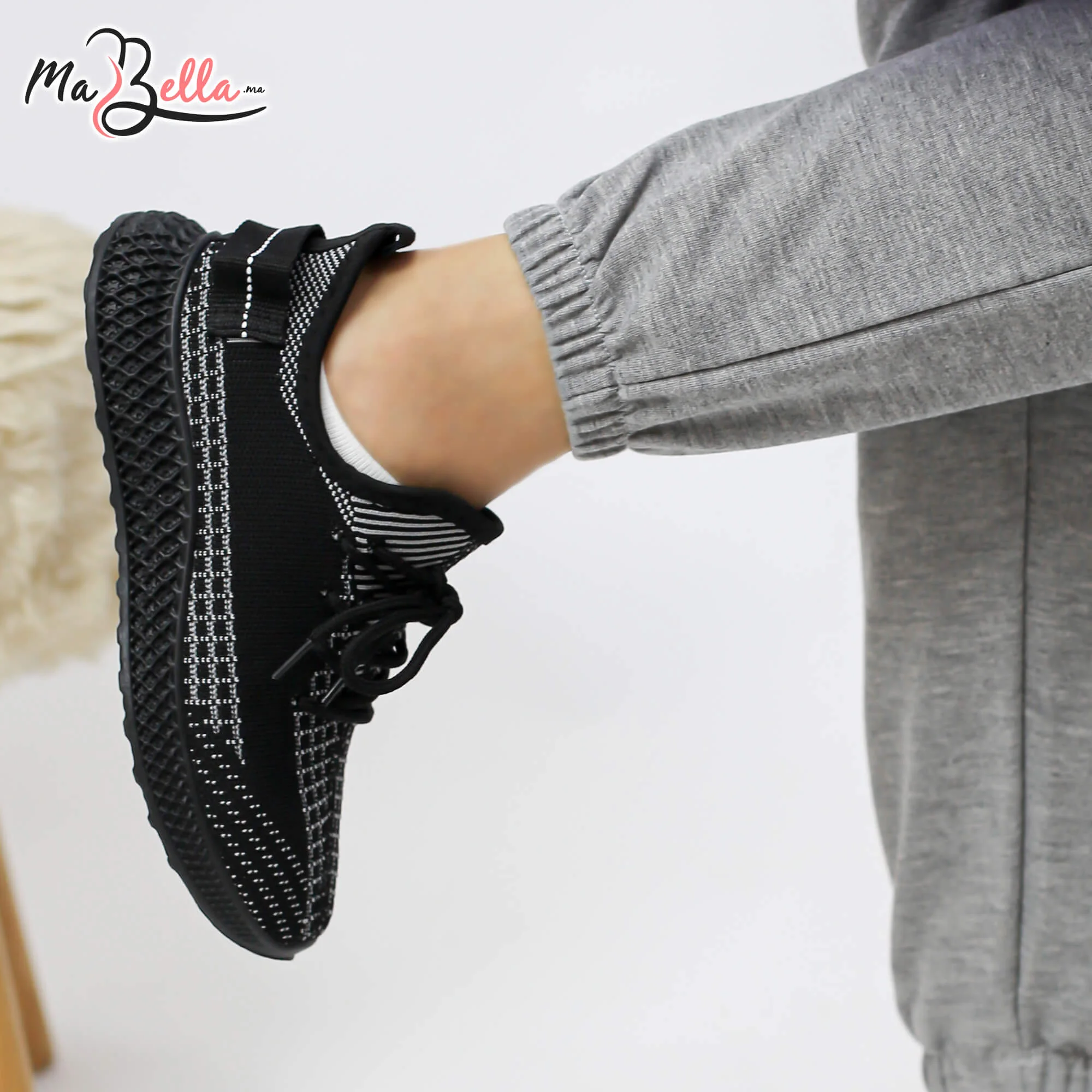 Baskets pour Femmes - Noir - MB-8-3