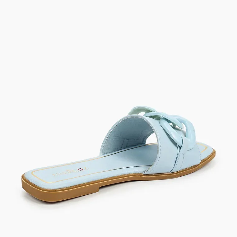 Sandale Plate - Bleu - RF-2339