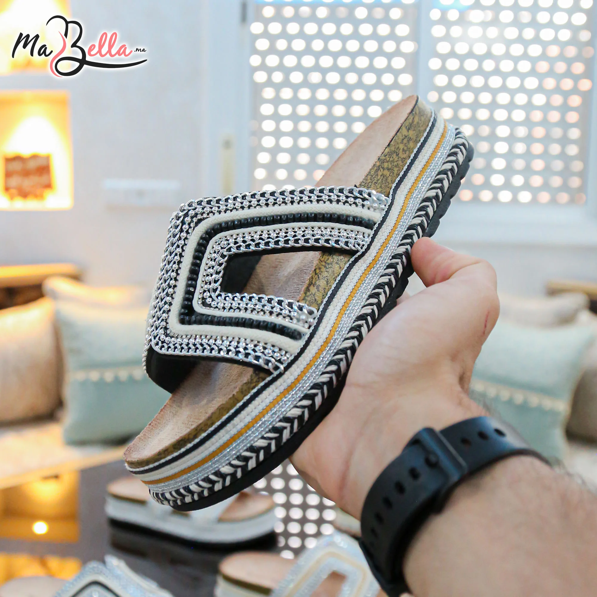 Sandale Plate - Noir - TC-2025