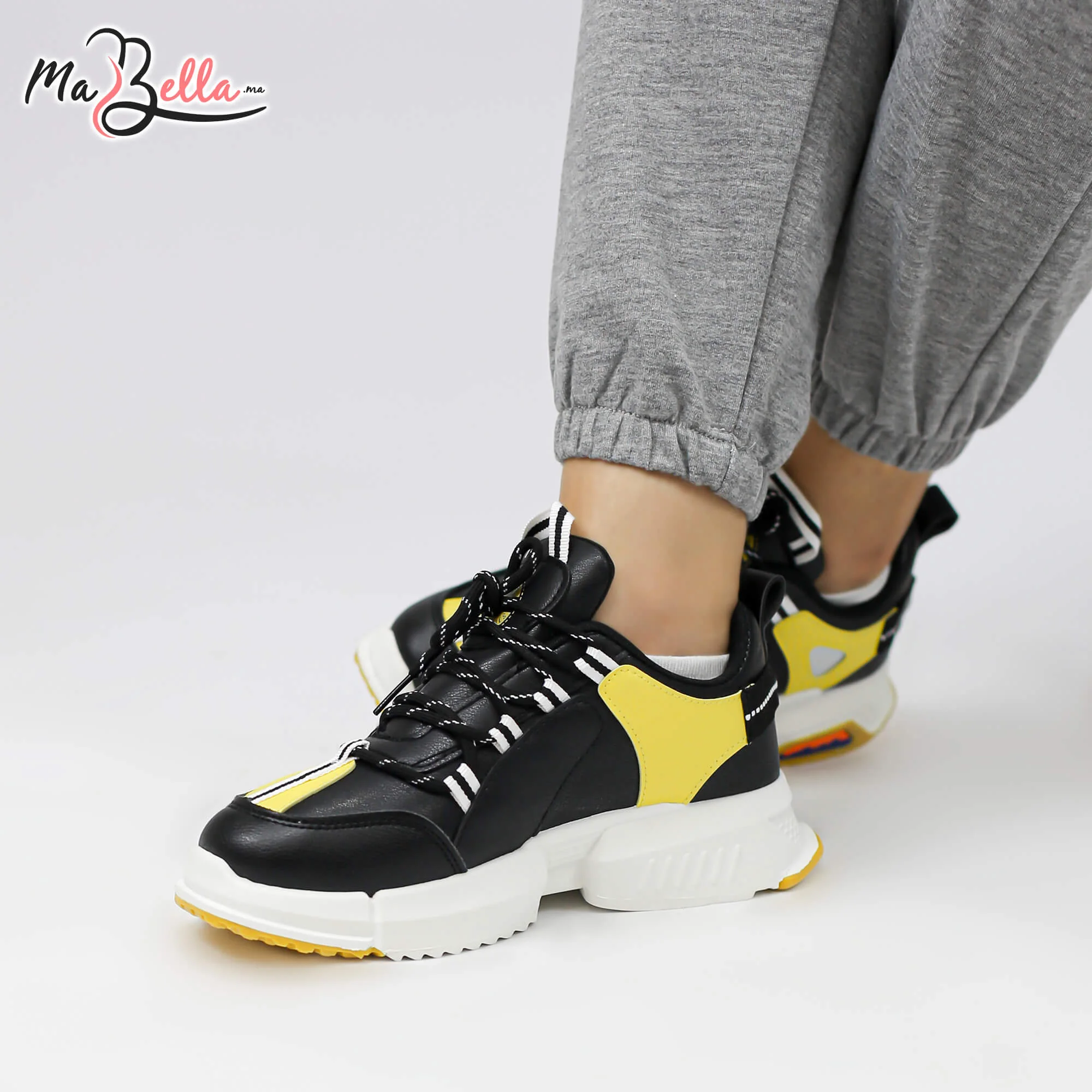 Baskets pour Femmes - Noir - RF04