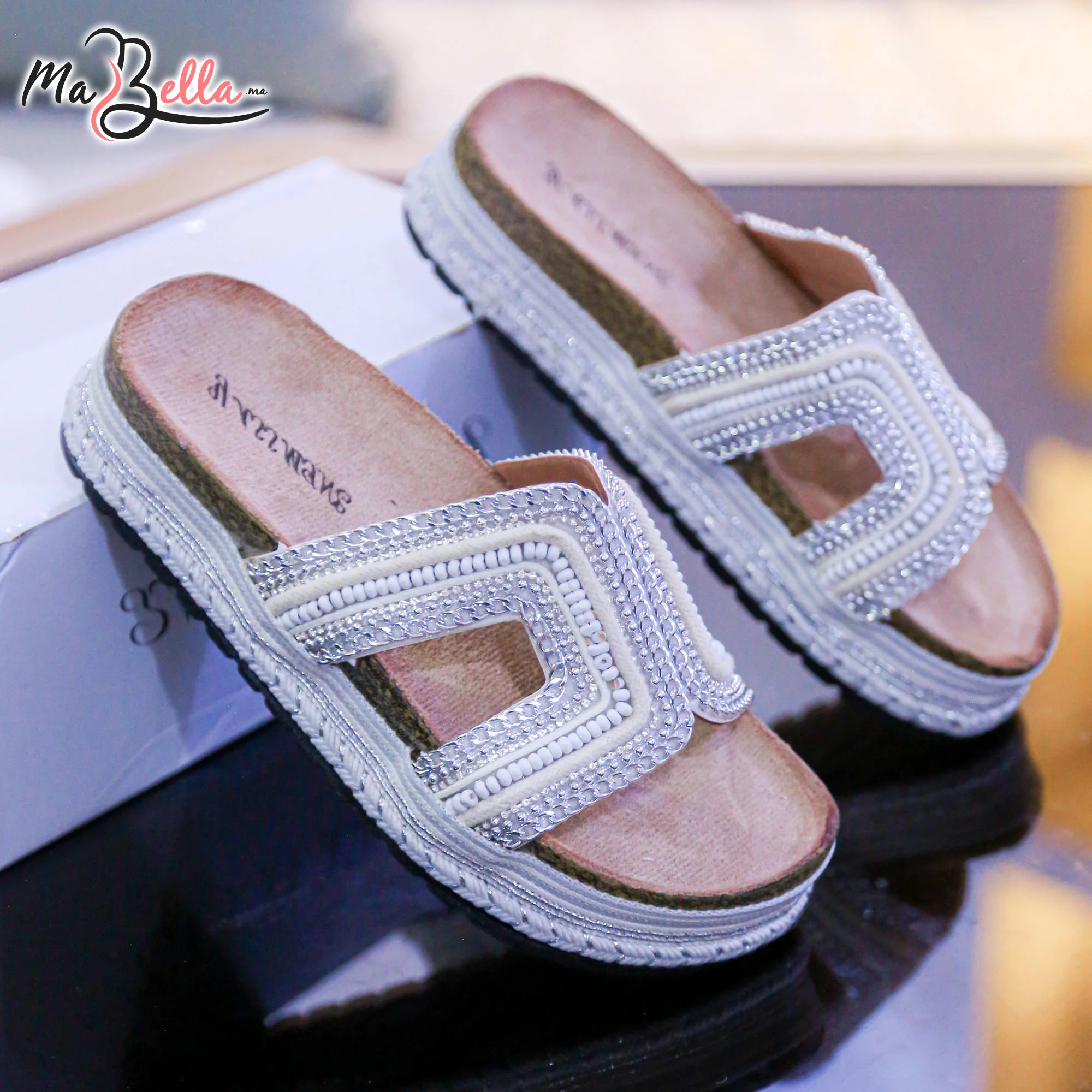 Sandale Plate - Blanc - TC-2025