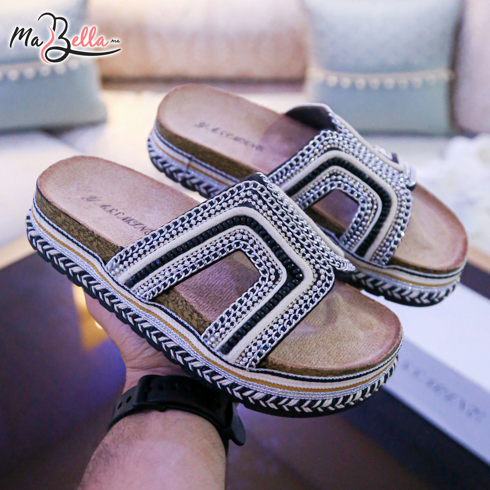 Sandale Plate - Noir - TC-2025