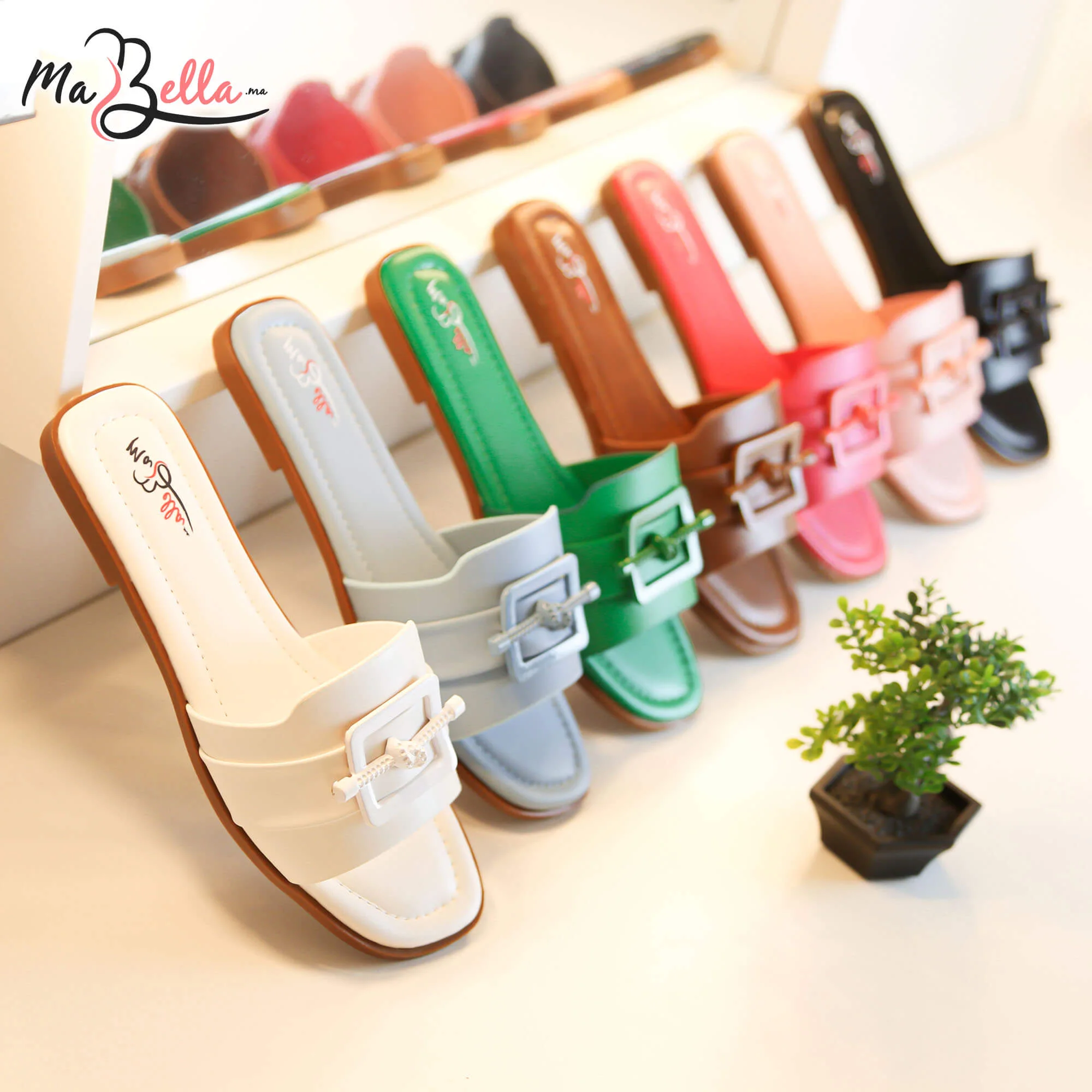 Sandale Plate - Rose - LA TRÉCE-2500