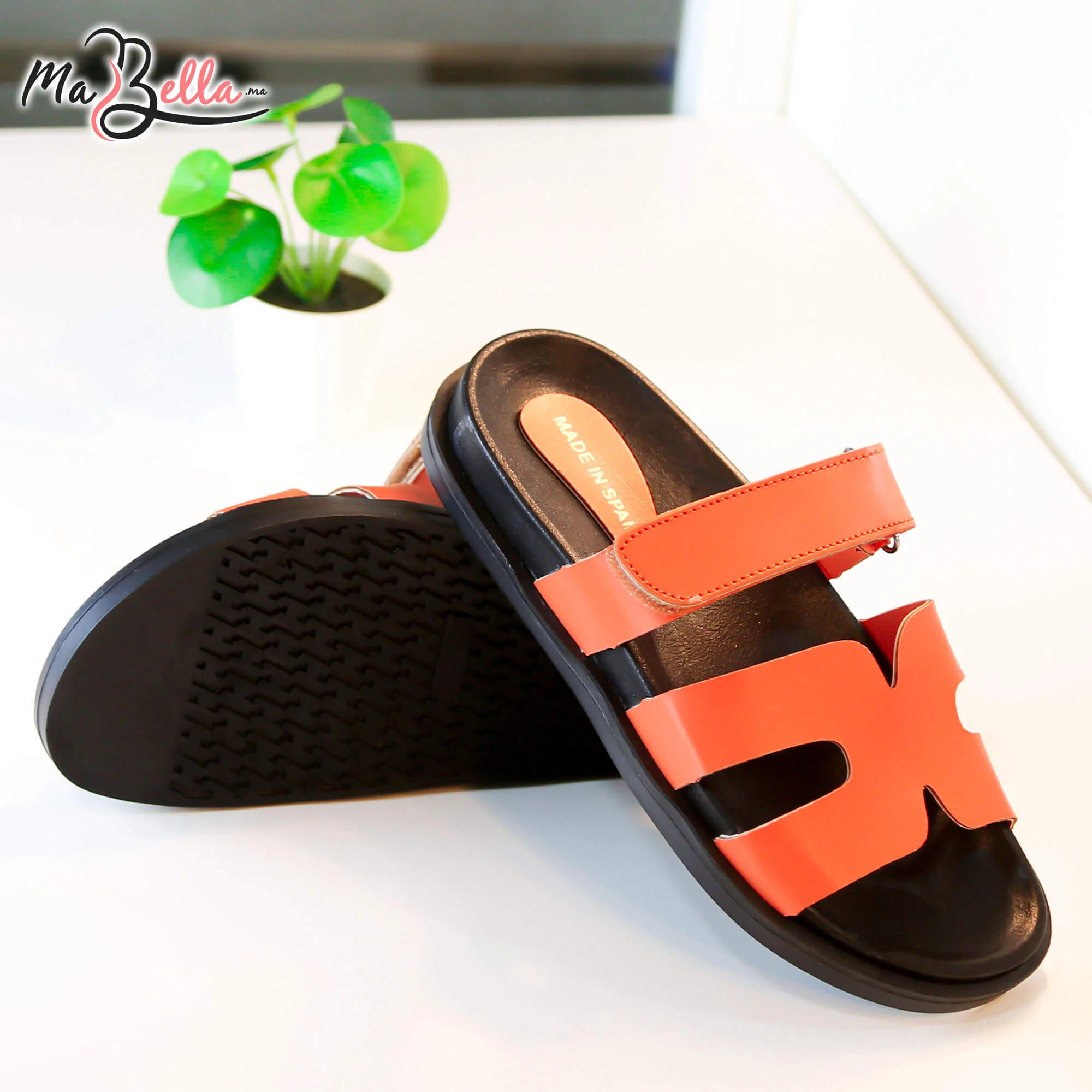 Sandale Plate - Orange - HRMS-100-22