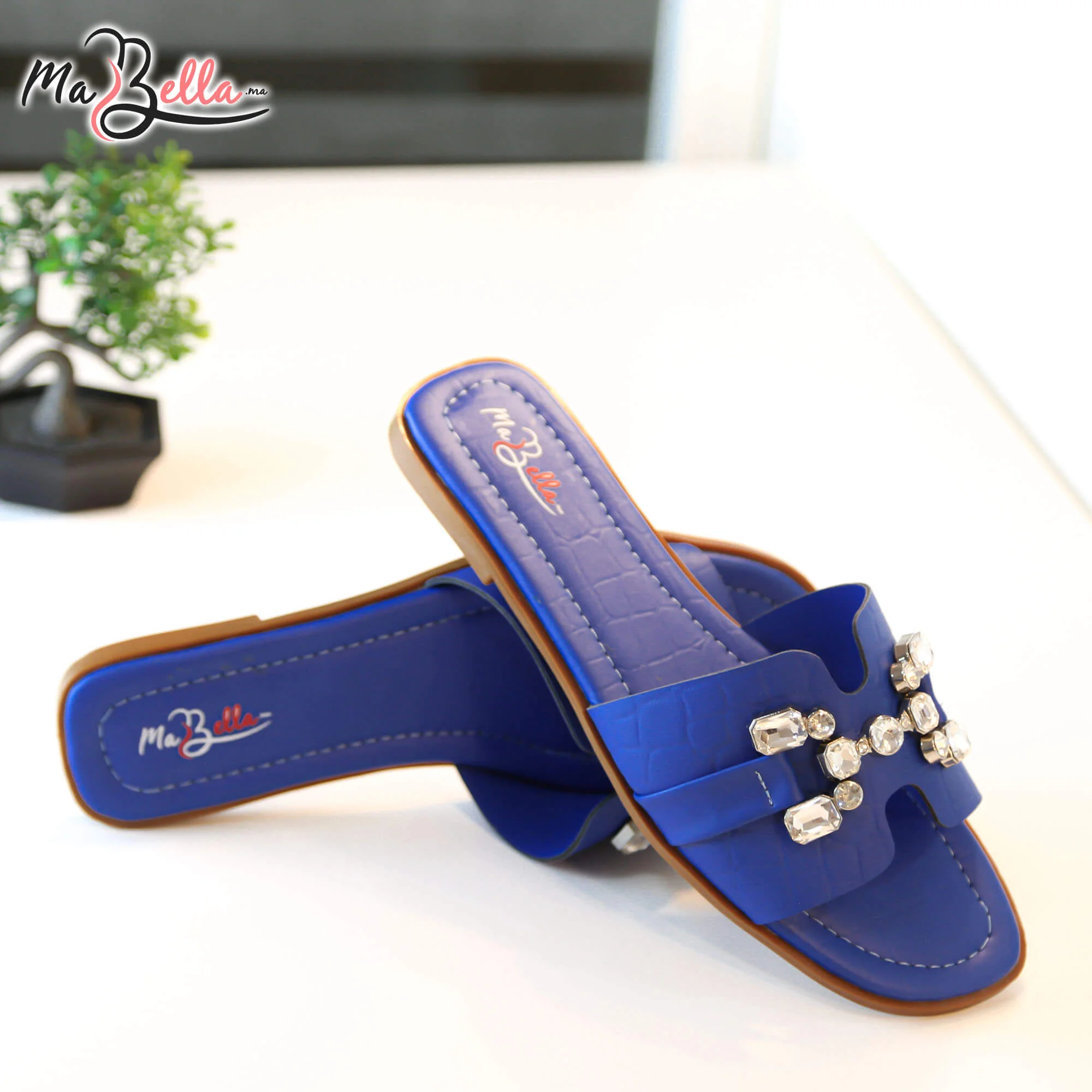 Sandale Plate - Bleu - RF-HRMS***