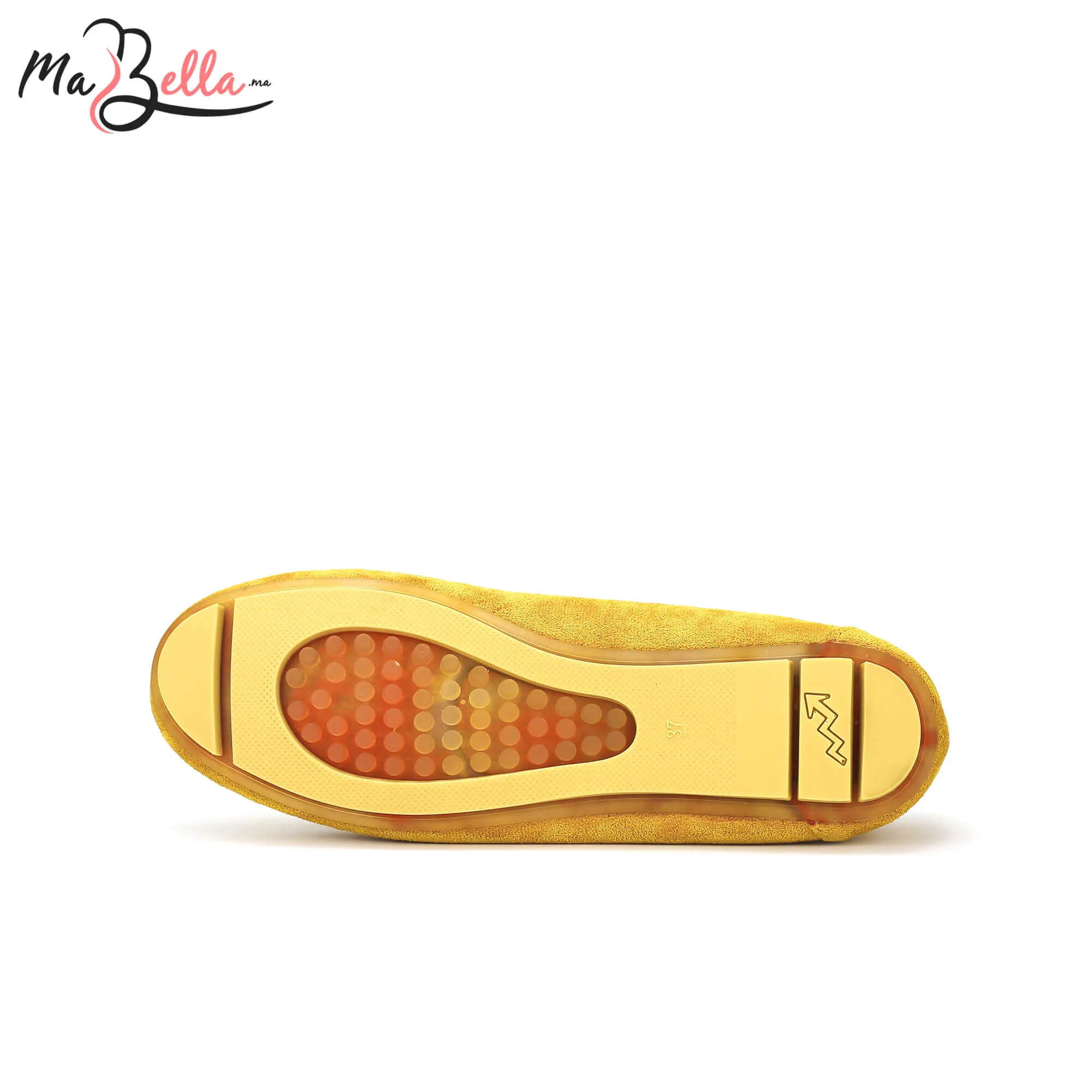 Mocassins pour Femmes - Jaune - Tressé - SM/6493