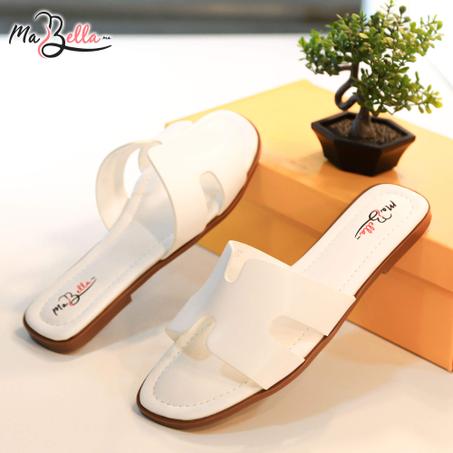 Sandale Plate - Blanc - HRMS-01