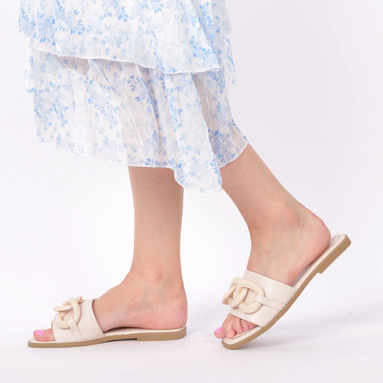 Sandale Plate - Beige - RF-2339