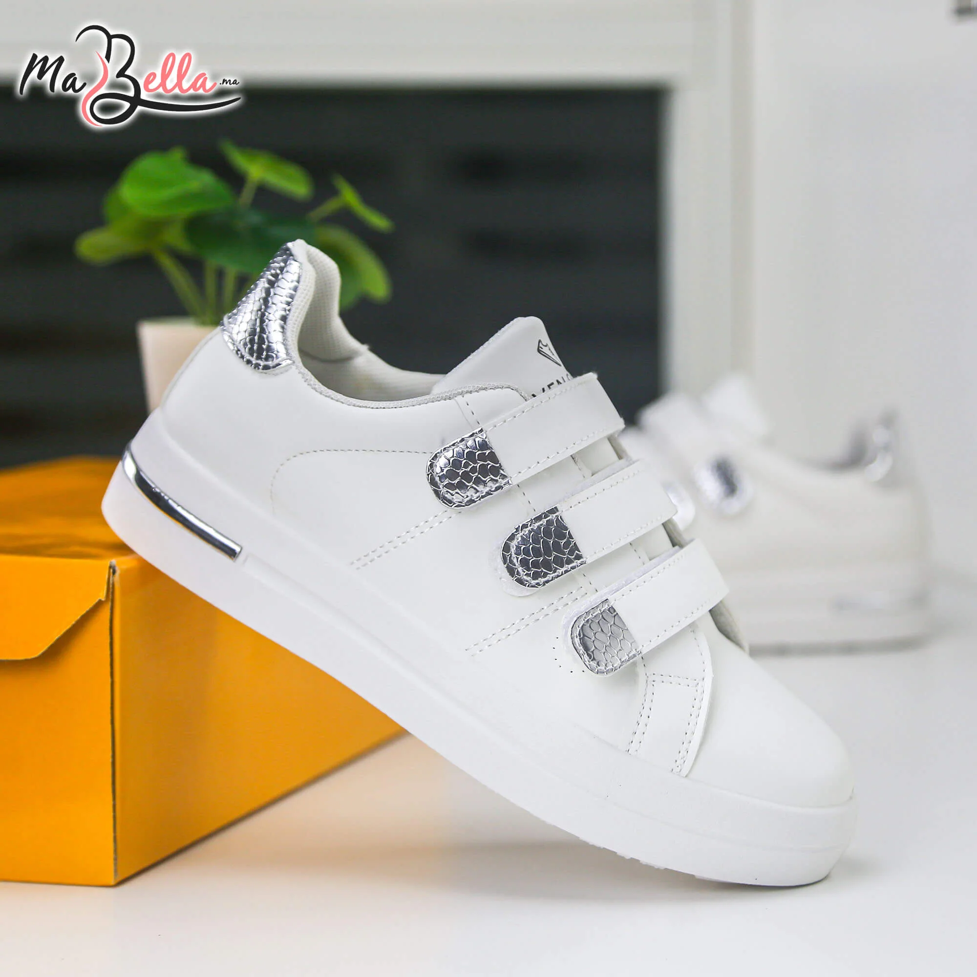 Baskets Scratch pour Femmes - Blanc - 2863