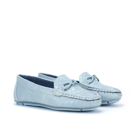 Mocassins pour Femmes - Ciel - Tressé - A/9471