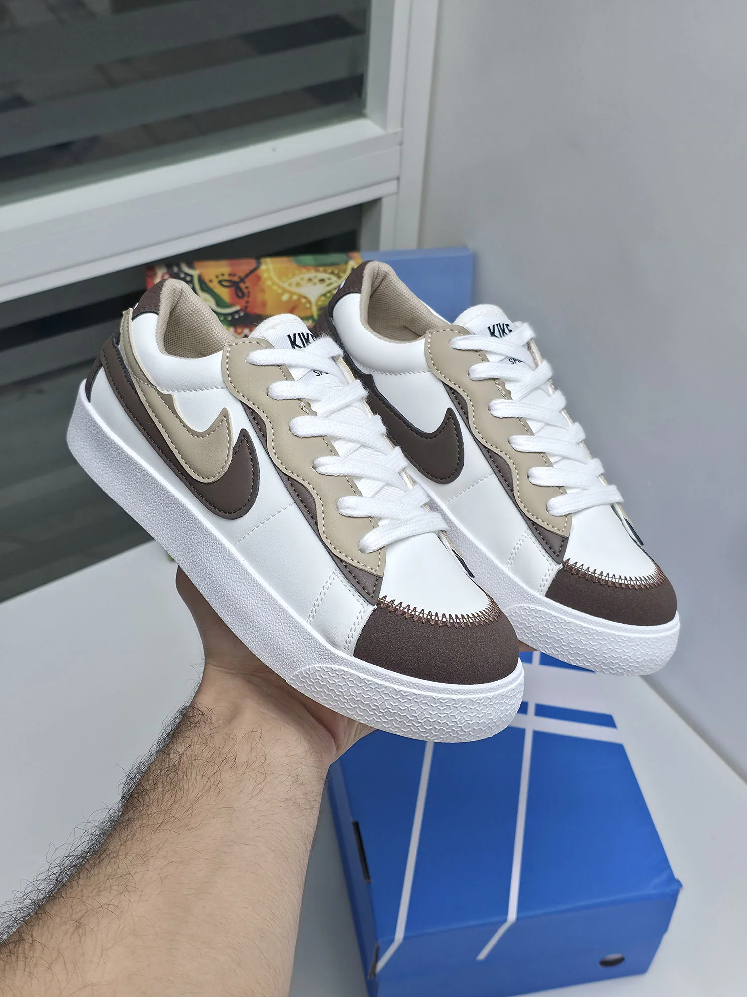 Baskets - Blanc/Marron - K10