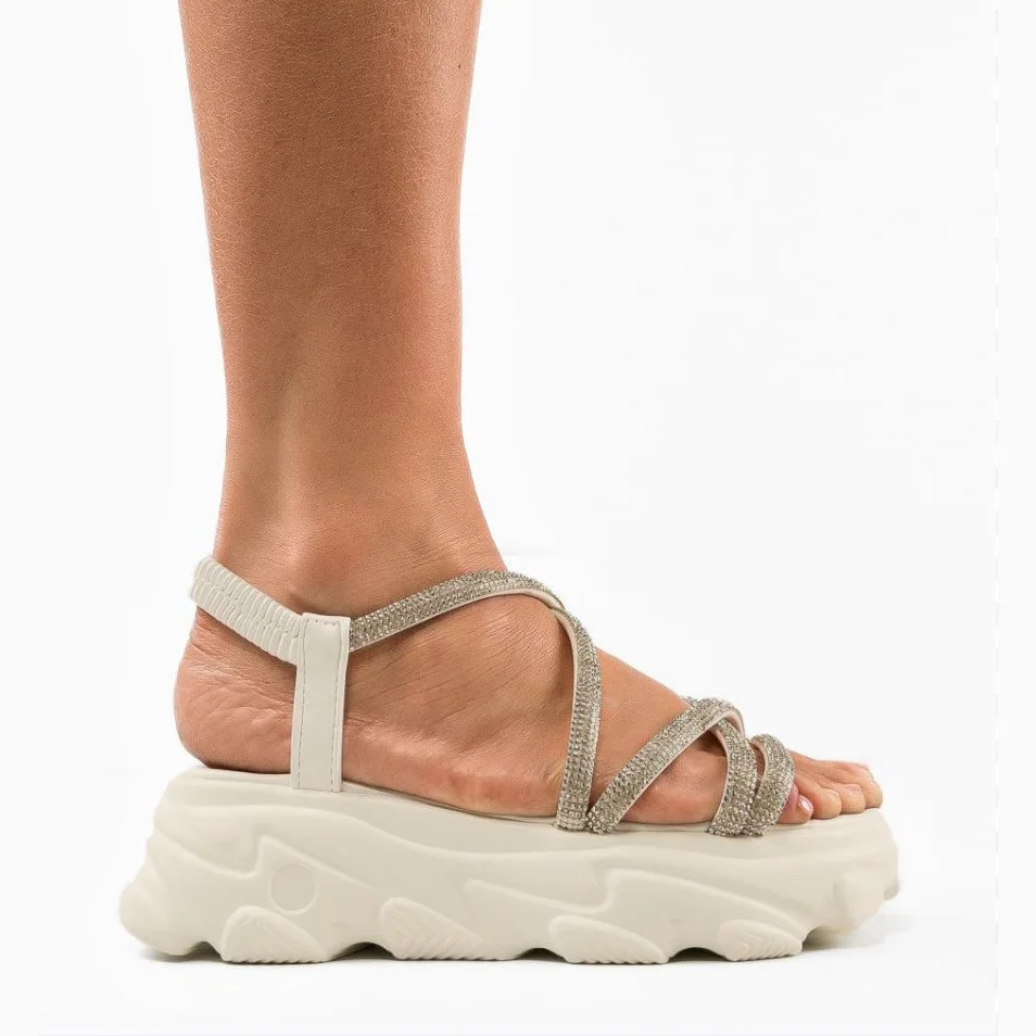 Sandale Plate - Beige - LX-1935