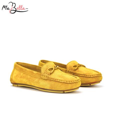 Mocassins pour Femmes - Jaune - Daim - A/9471