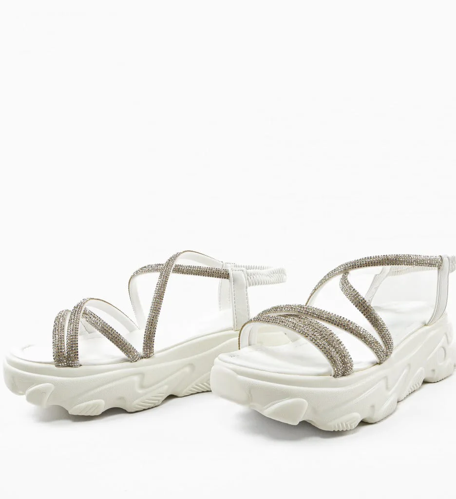 Sandale Plate - Blanc - LX-1935