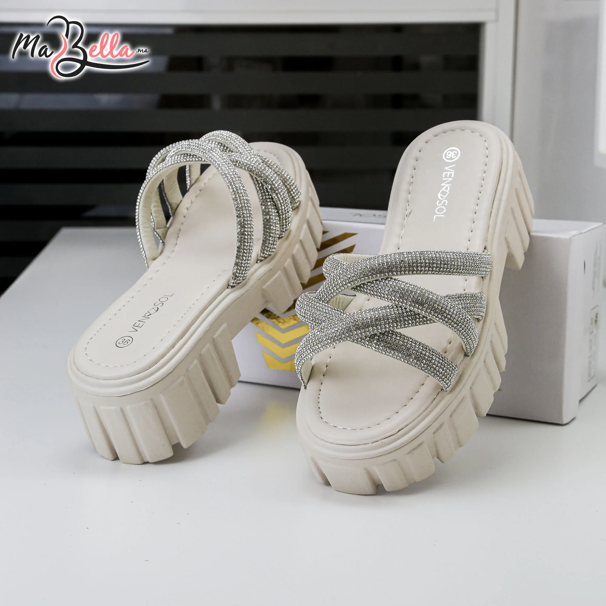 Sandale Plate - Beige - TC-3330