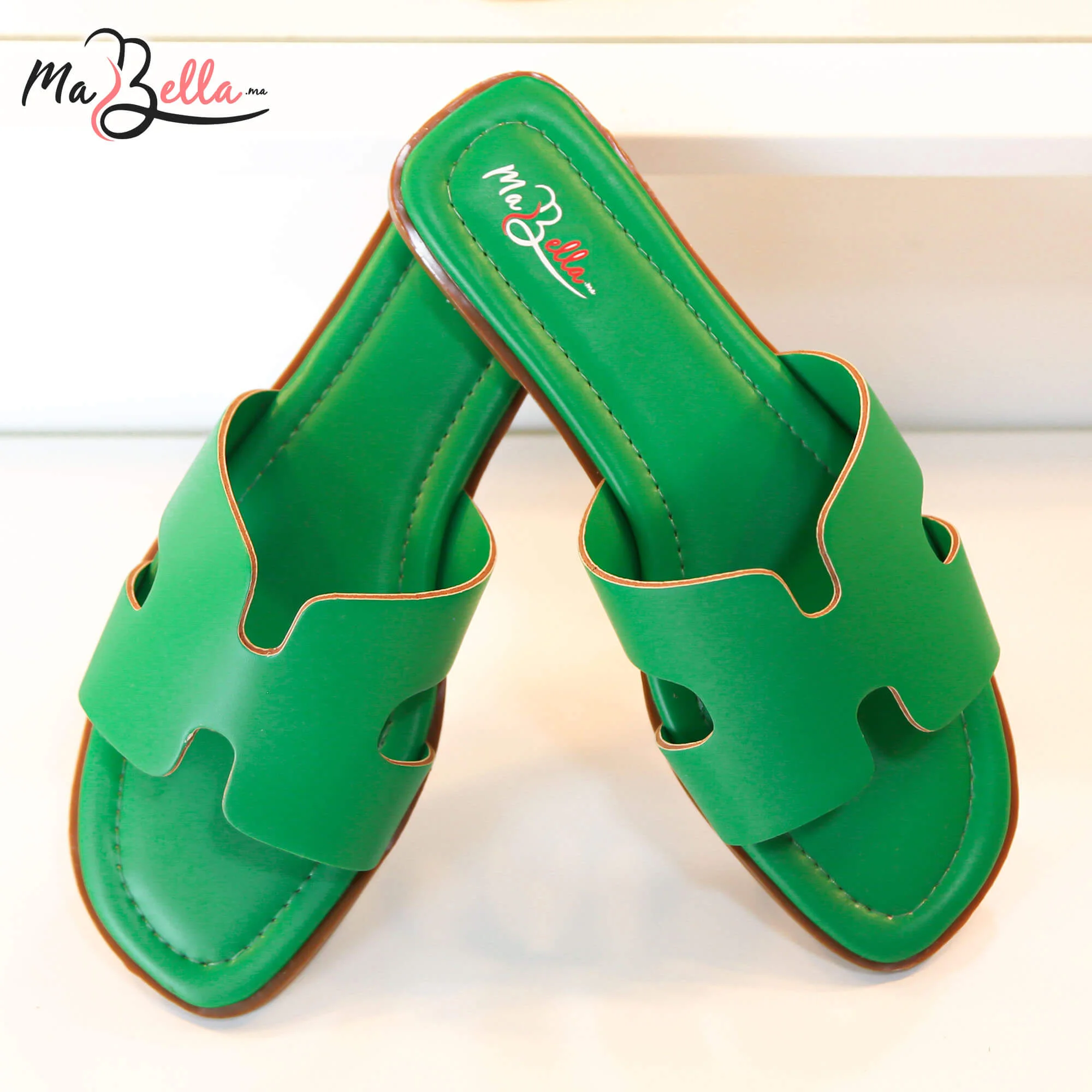 Sandale Plate - Vert - HRMS-01