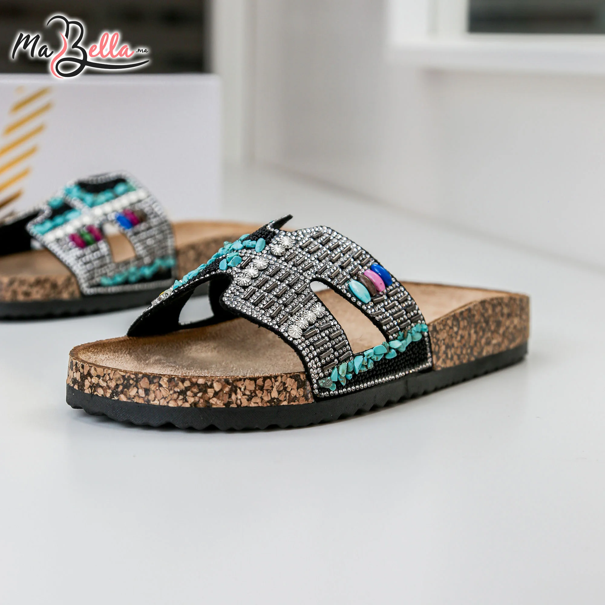 Sandale Plate - Noir - LS2023-01