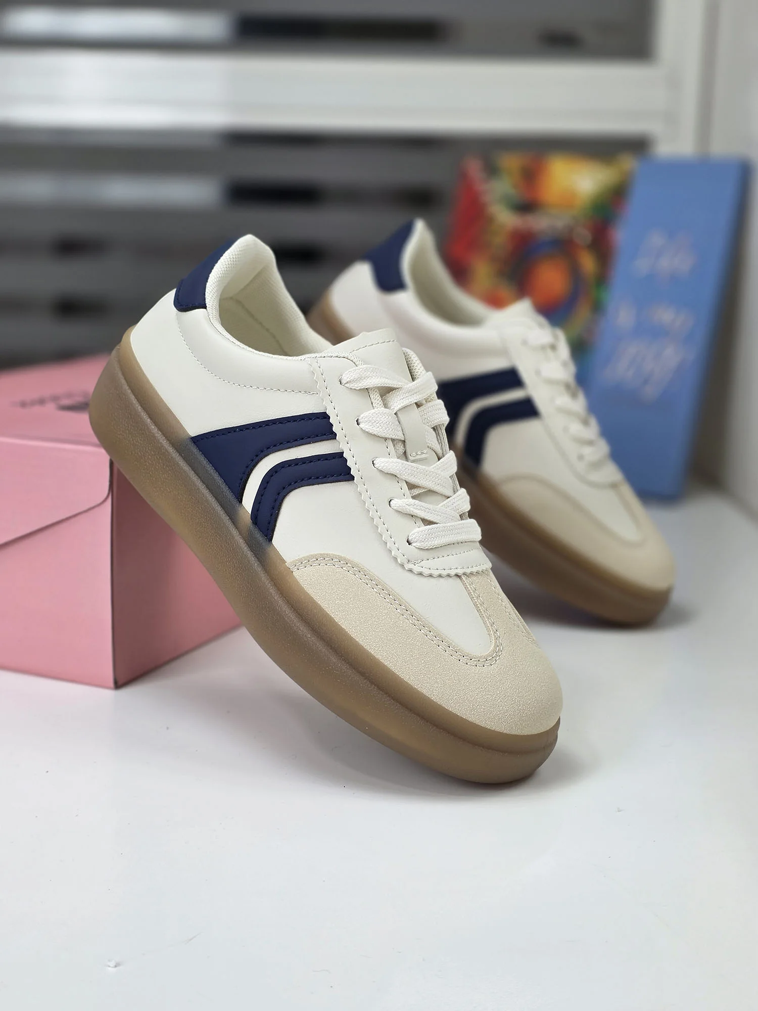 Baskets - Beige/Bleu - MB88-712