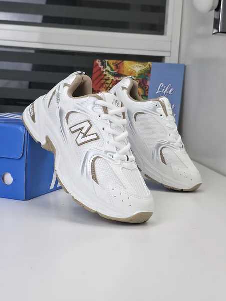 Baskets - Blanc/Beige - AB-530