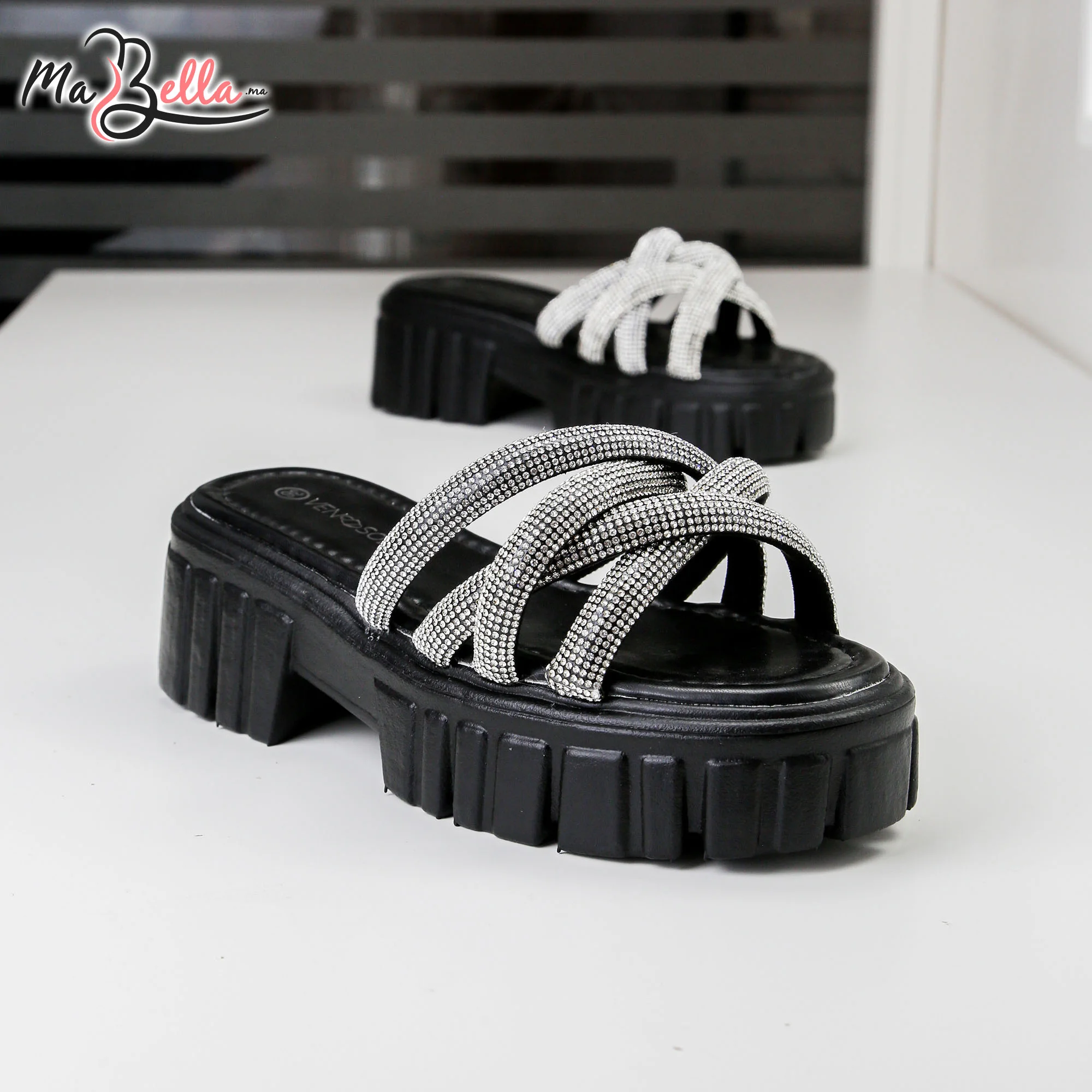 Sandale Plate - Noir - TC-3330