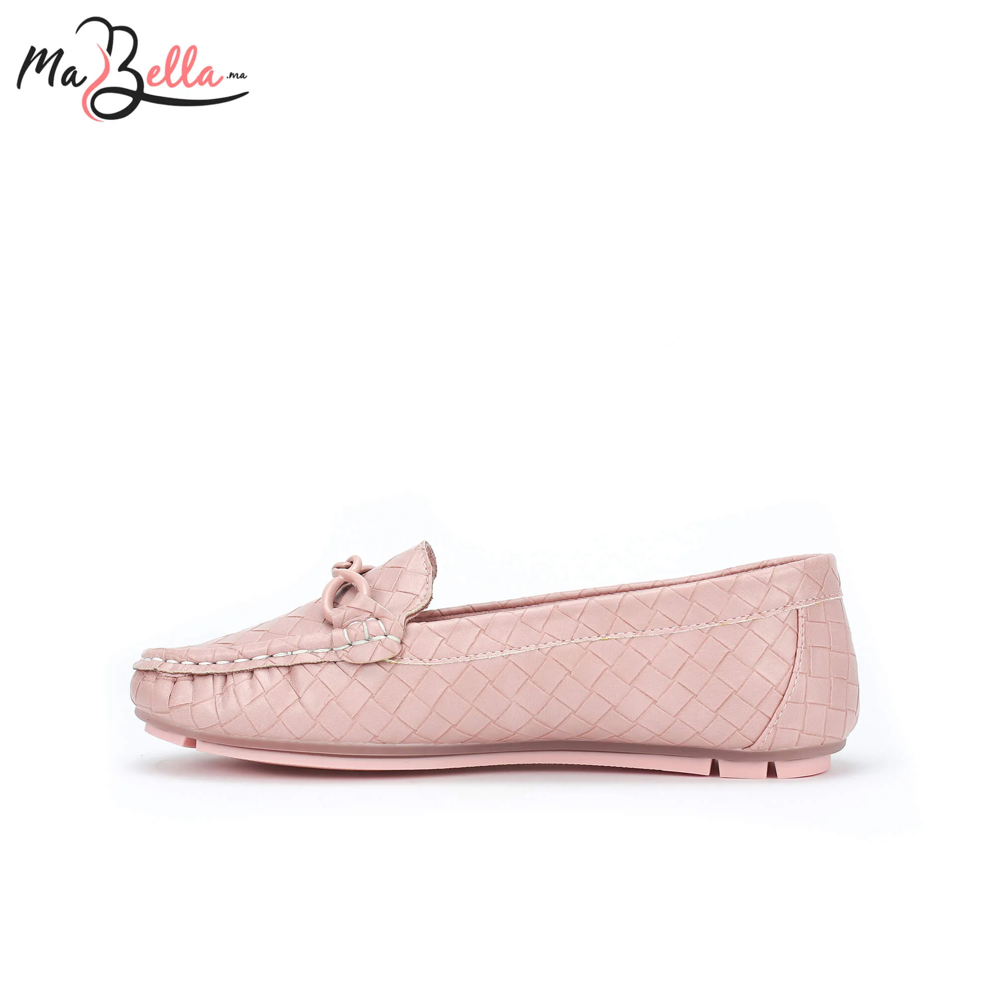 Mocassins pour Femmes - Rose - Tressé - A/9471