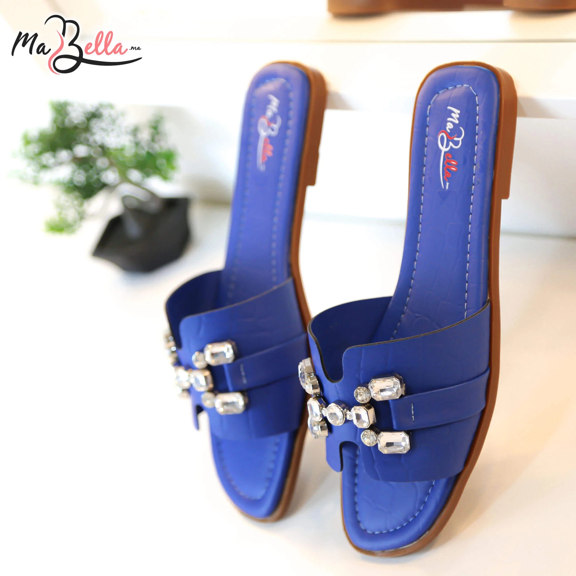 Sandale Plate - Bleu - RF-HRMS***