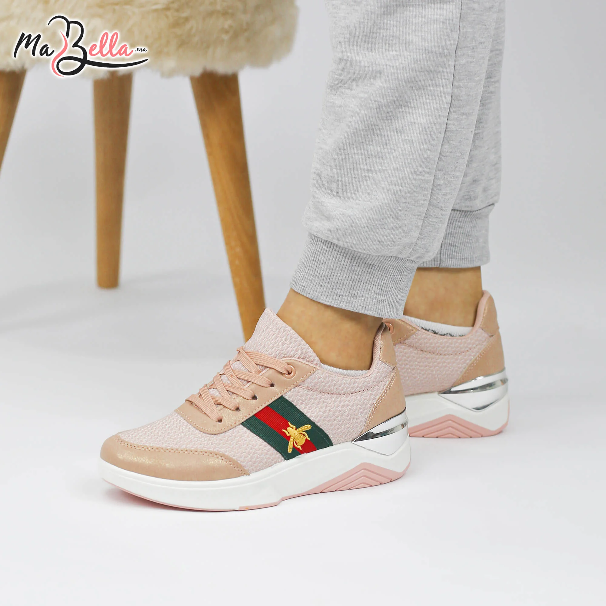 Baskets pour Femmes - Rose - RF27-N7