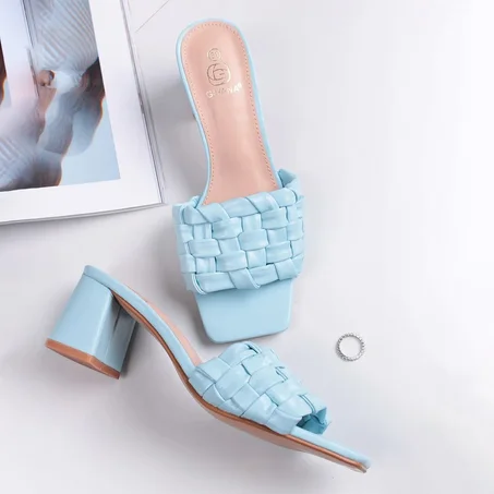 Sandale à talons - Bleu - NN190
