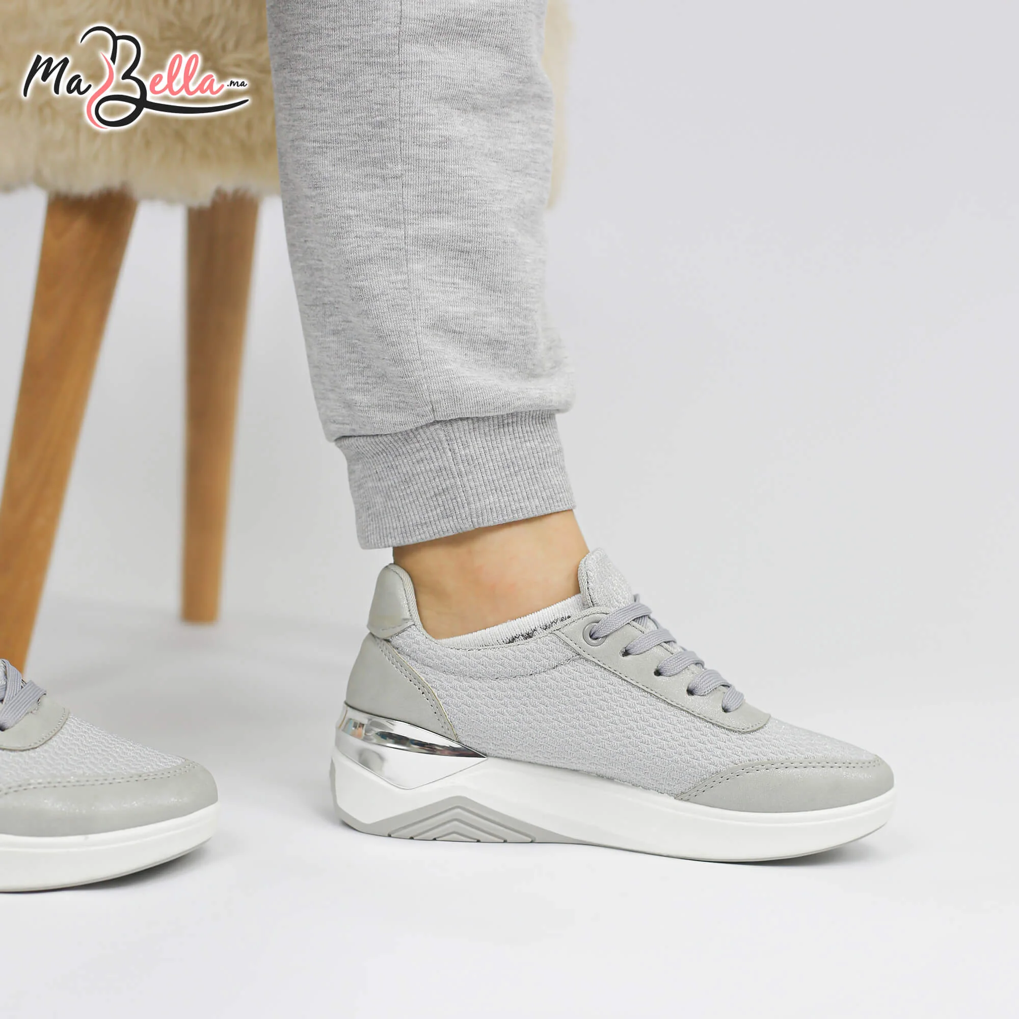 Baskets pour Femmes - Gris - RF27-N7