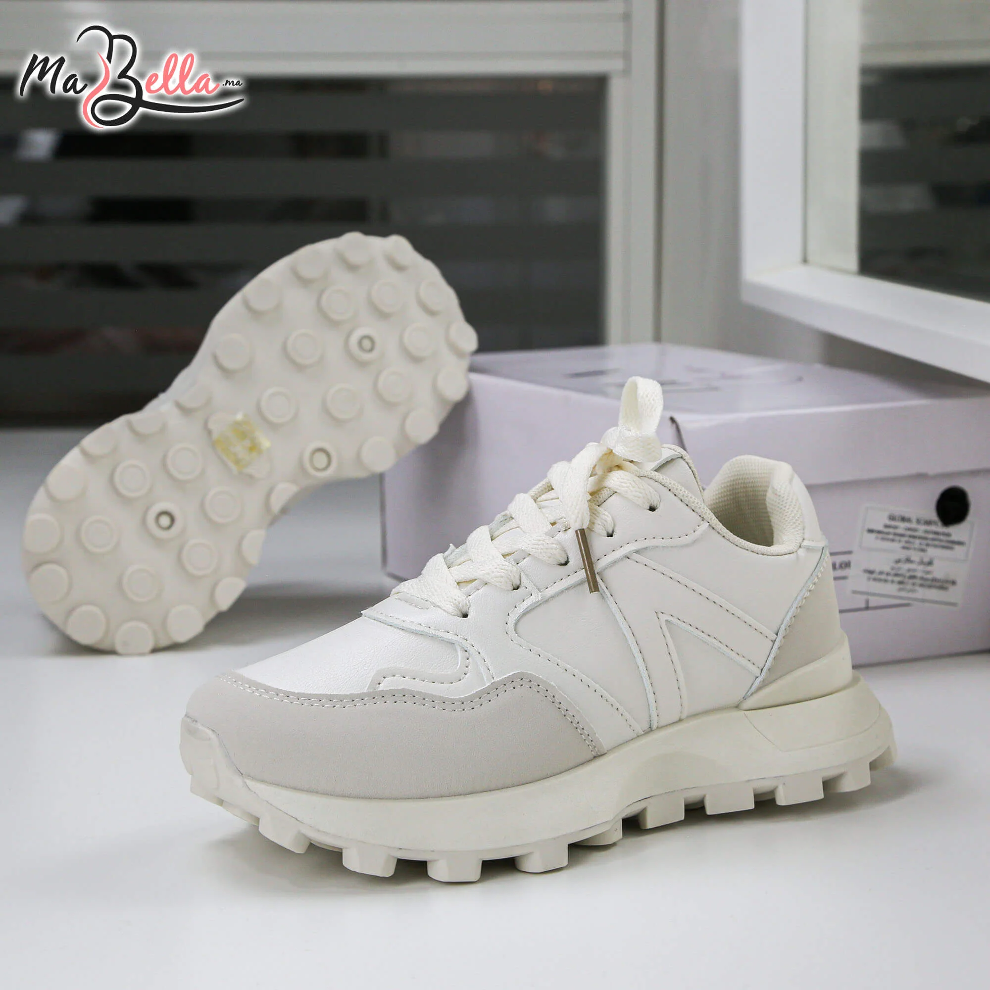 Baskets pour Femmes - Beige - E8111