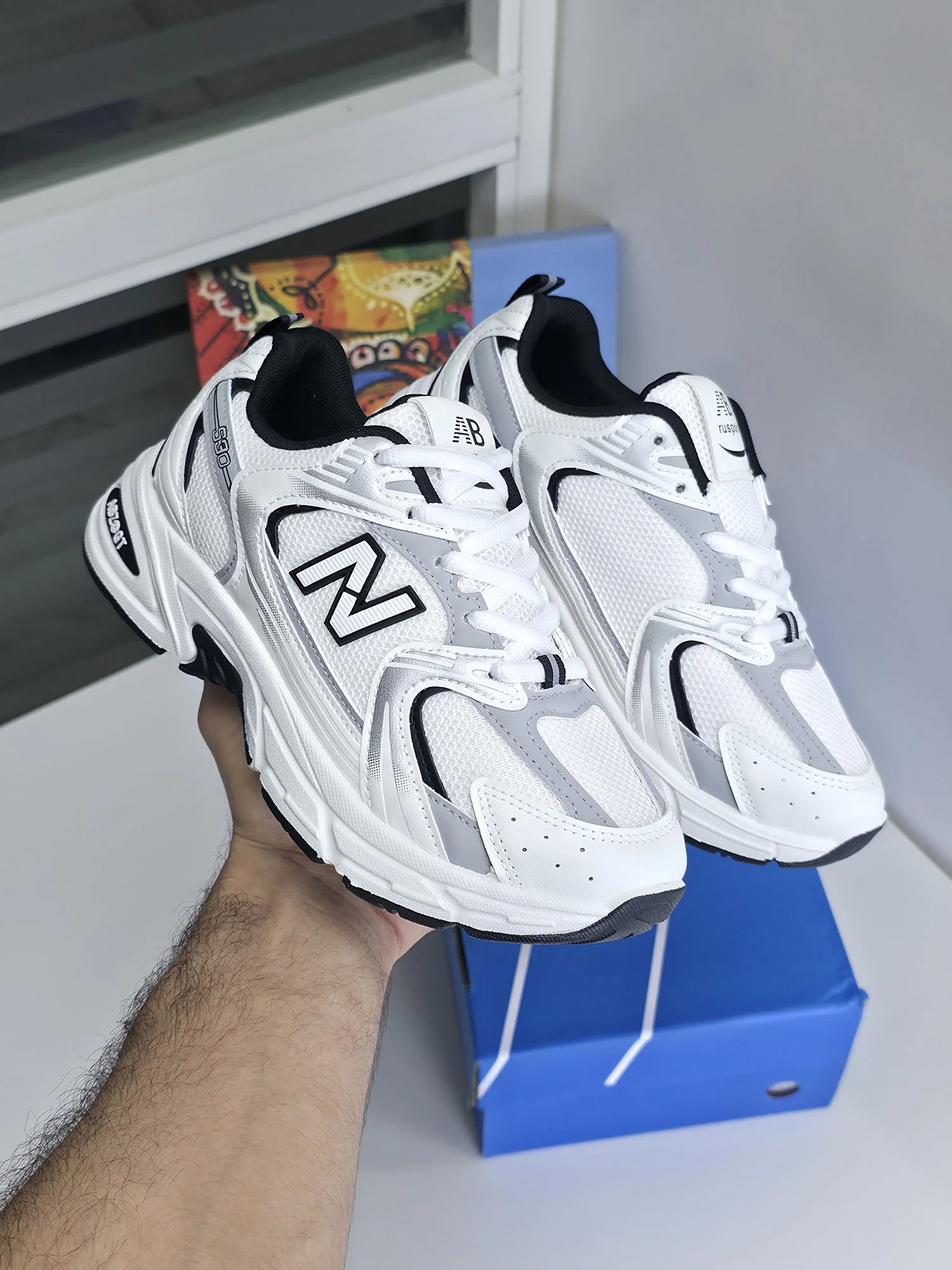 Baskets - Blanc/Noir - AB-530