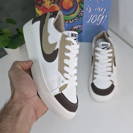 Baskets pour Femmes - White/Coffee - K09