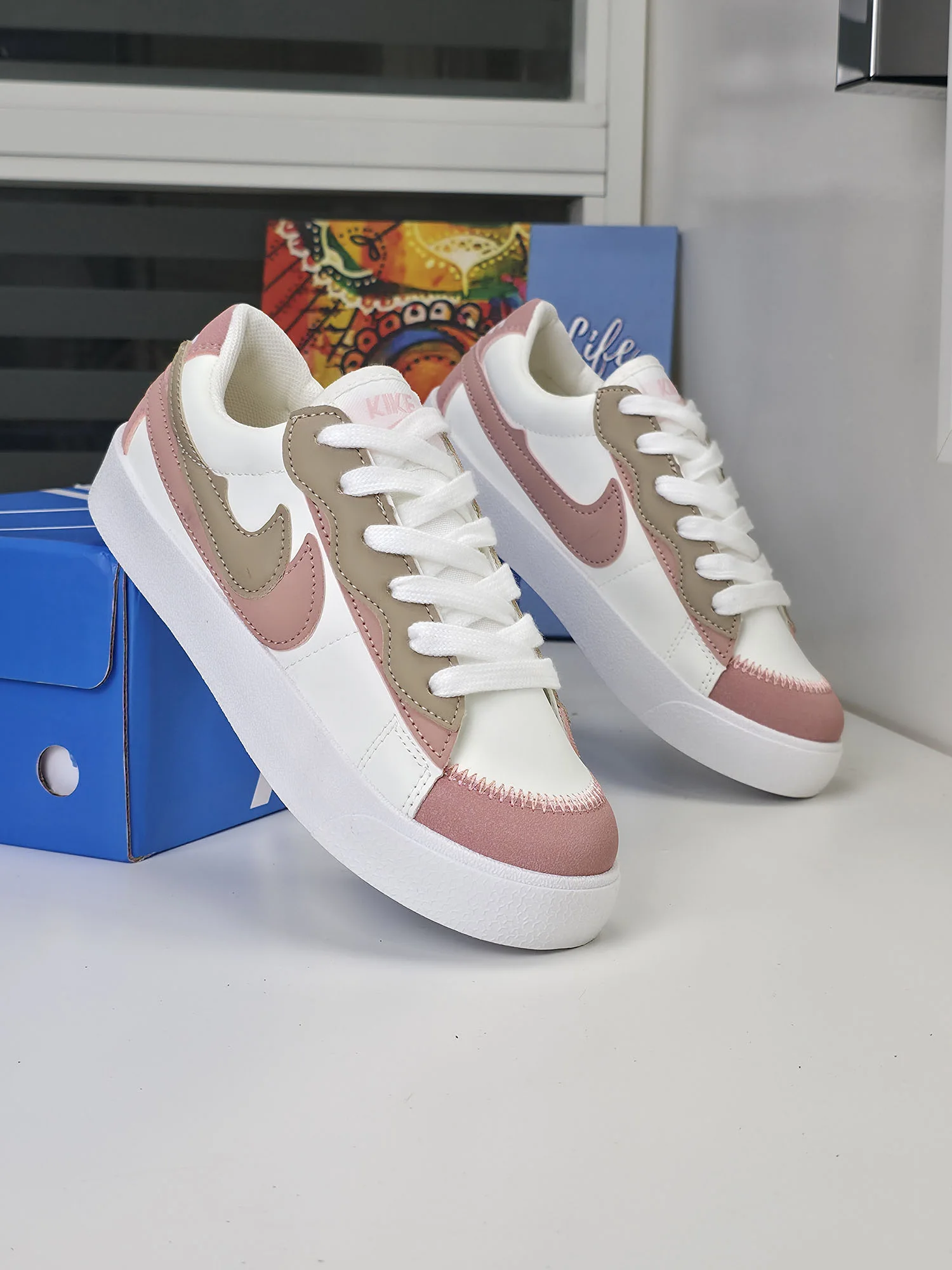 Baskets - Blanc/Rose - K10