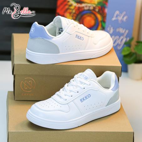 Baskets pour Femmes - Blanc/Bleu - EK-04