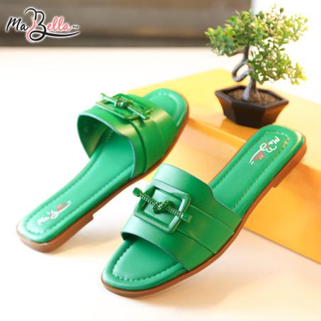 Sandale Plate - Vert - LA TRÉCE-2500