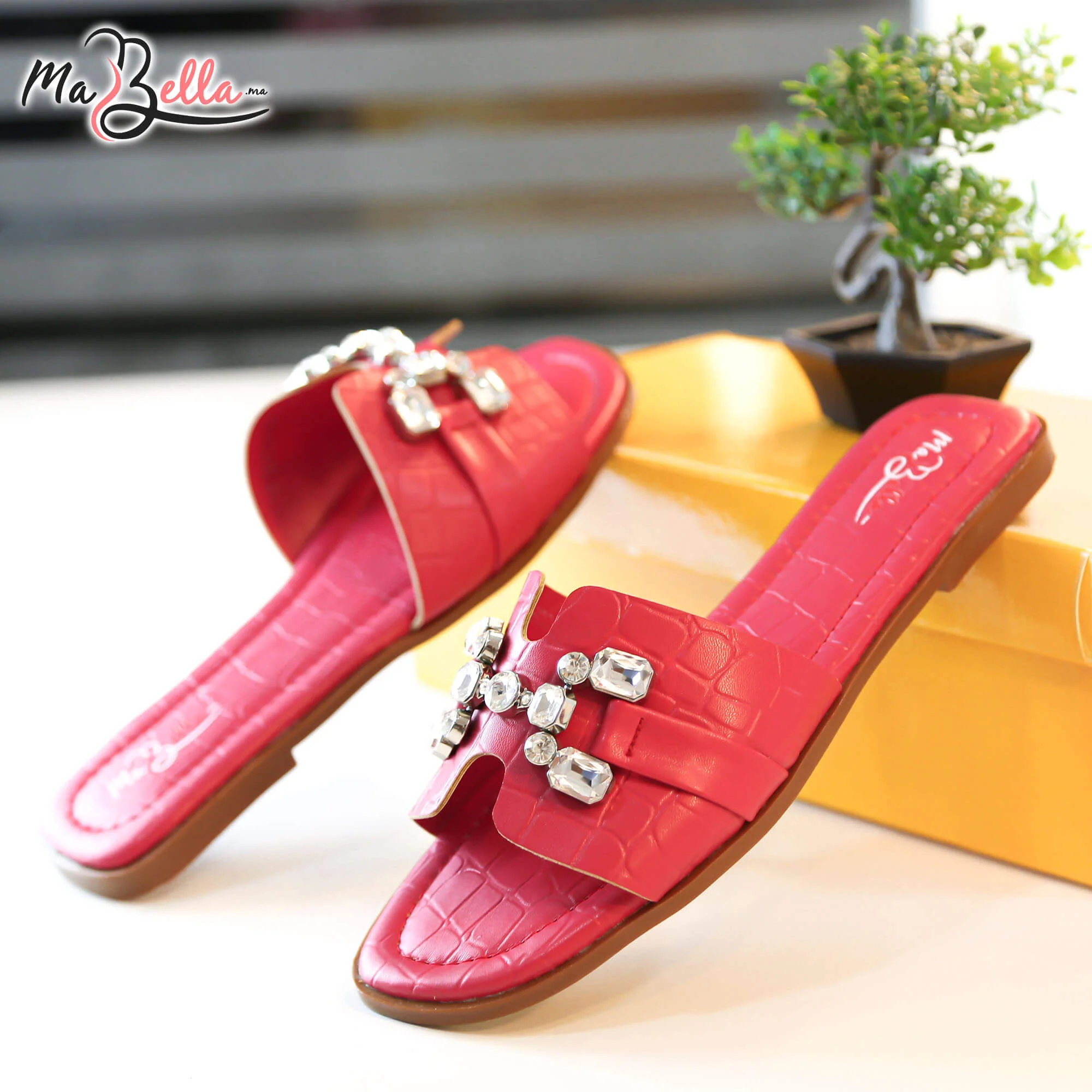 Sandale Plate - Fuchsia - RF-HRMS***