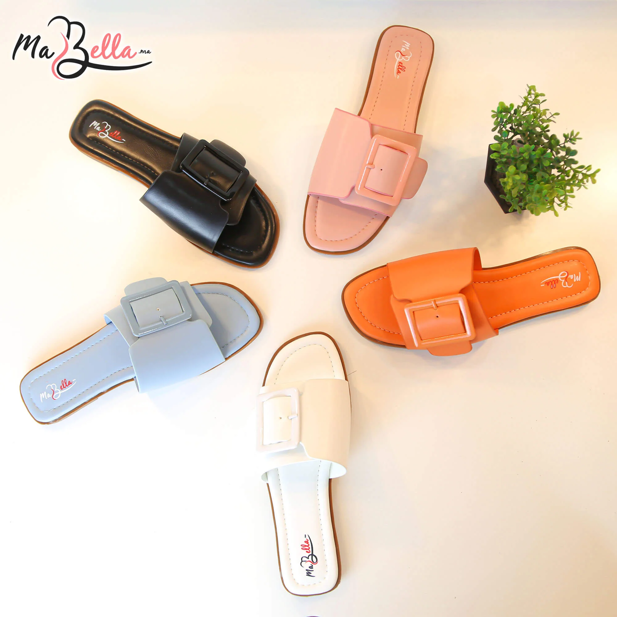 Sandale Plate - Rose - BZIM-2400