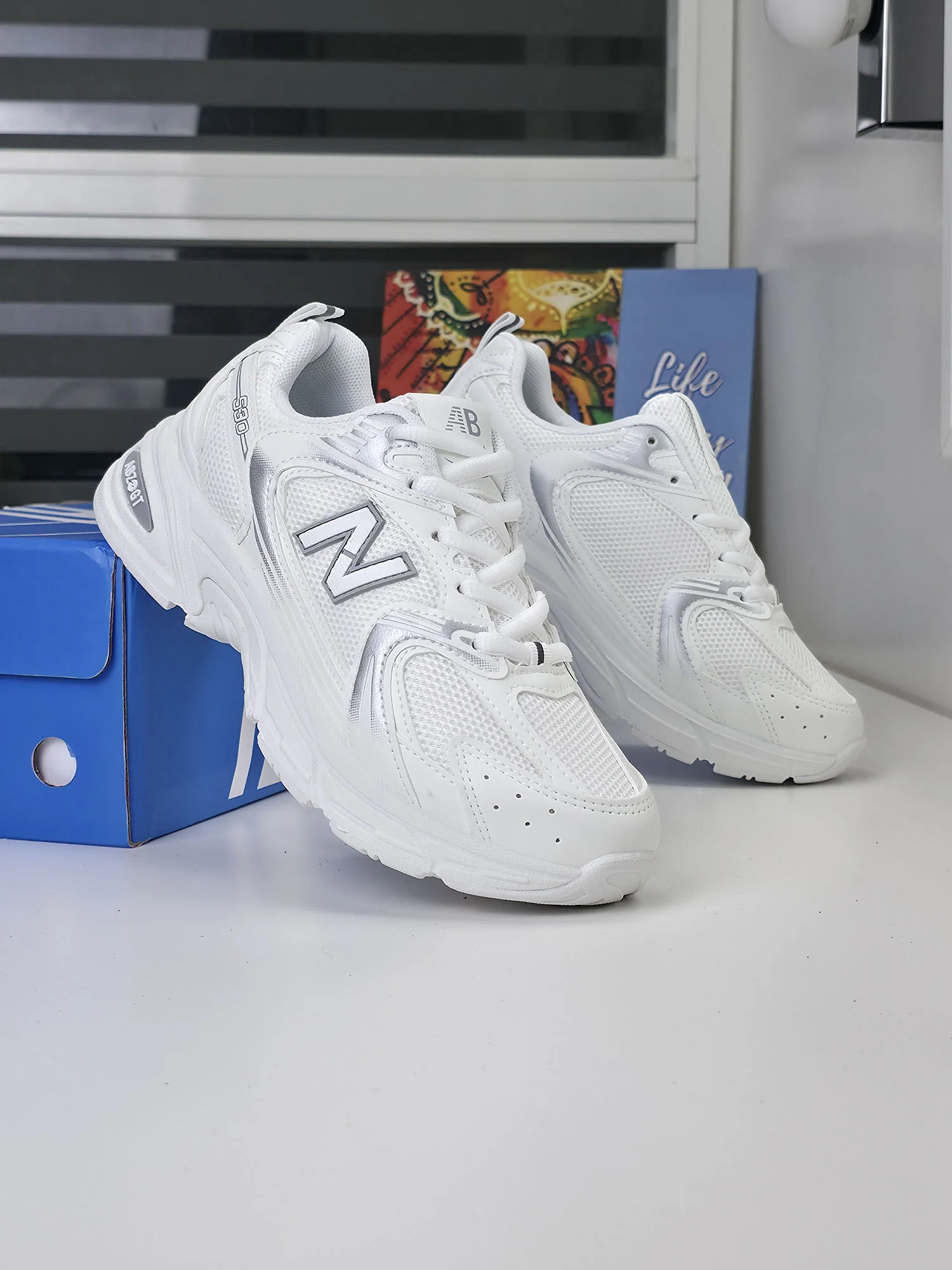 Baskets - Blanc/Gris - AB-530