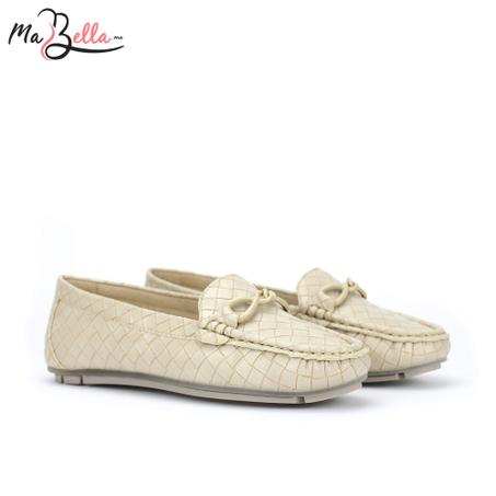 Mocassins pour Femmes - Beige - Tressé - A/9471
