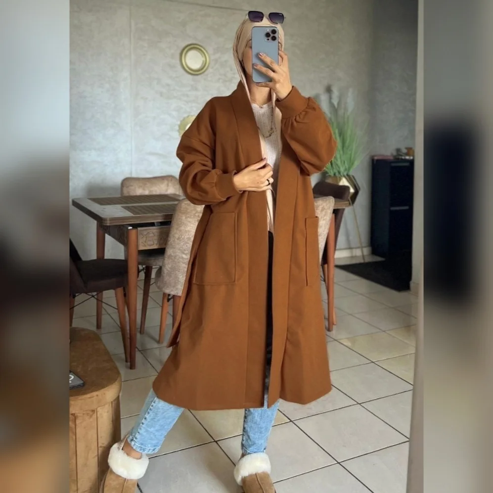 Manteaux Cape en Cachemire pour Femme - Tabac