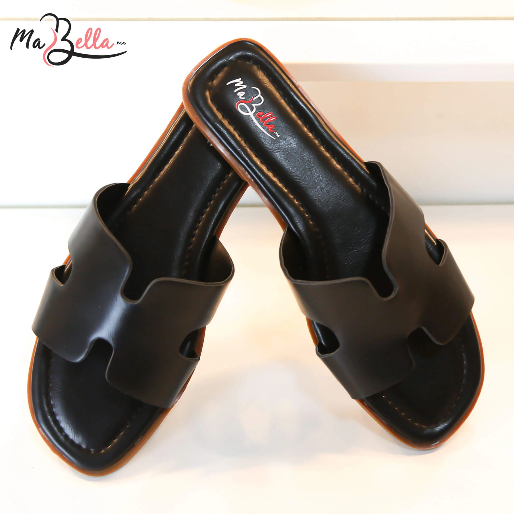 Sandale Plate - Noir - HRMS-01