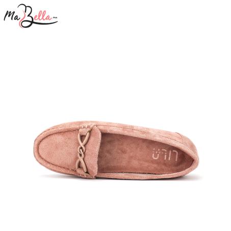 Mocassins pour Femmes - Rose - Daim - A/9471