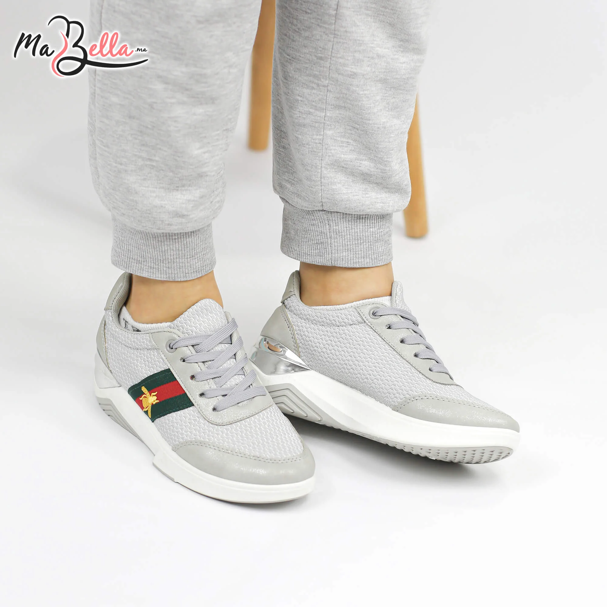 Baskets pour Femmes - Gris - RF27-N7