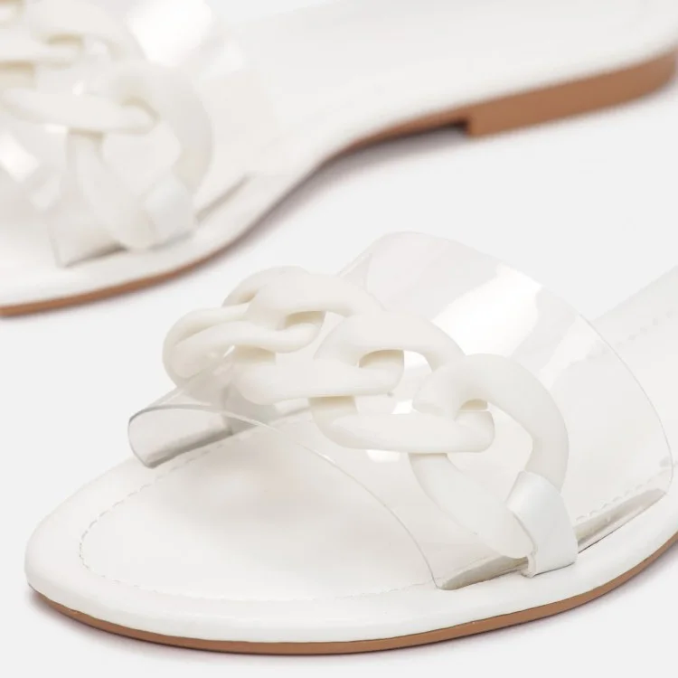 Sandale Plate - Blanc - RF-627