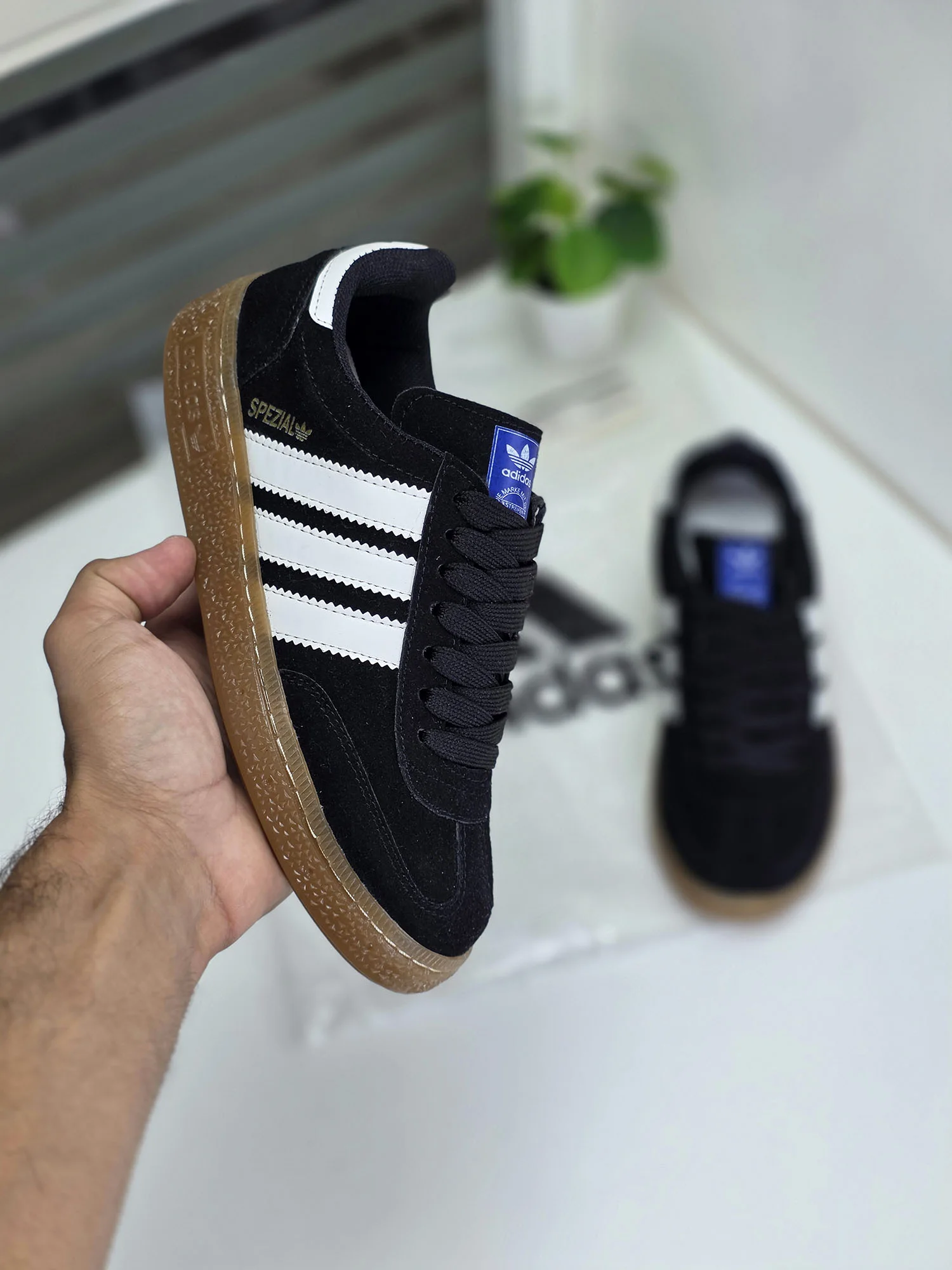 Baskets en Daim - Noir - SZ-14