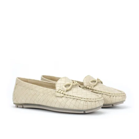 Mocassins pour Femmes - Beige - Tressé - A/9471