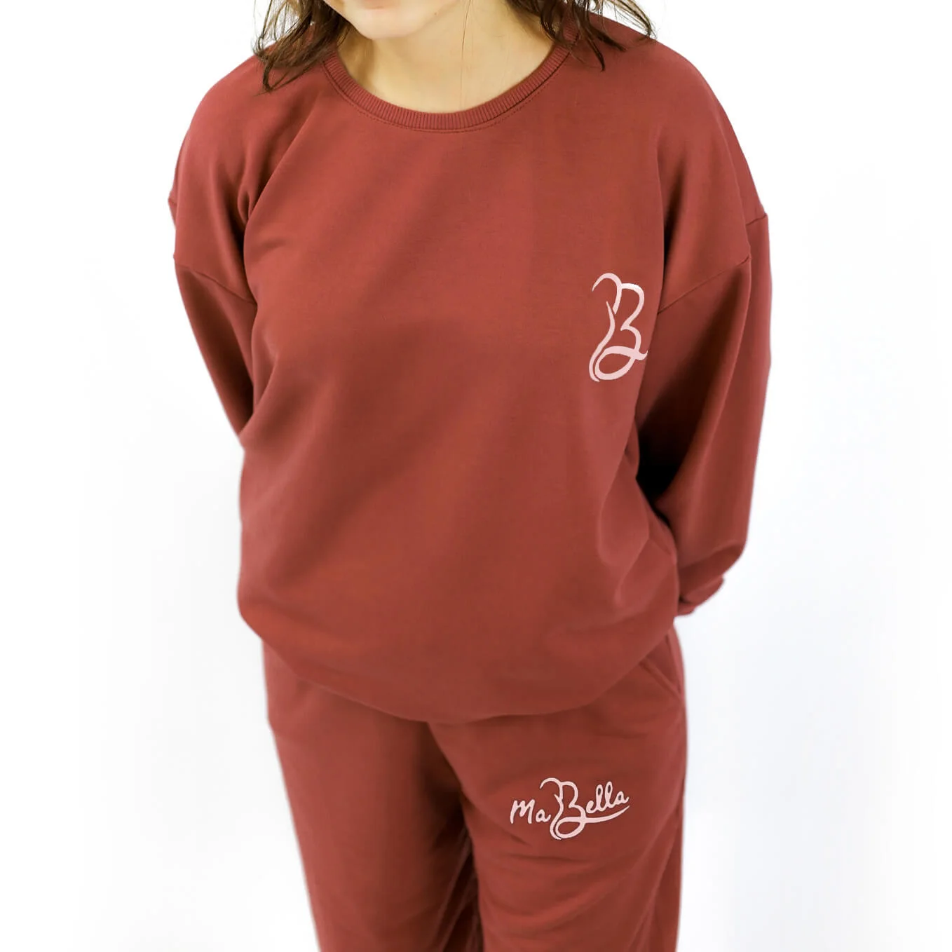 Survêtement Ensemble 2 Pièces pour Femmes - Rouge Brique - TS01